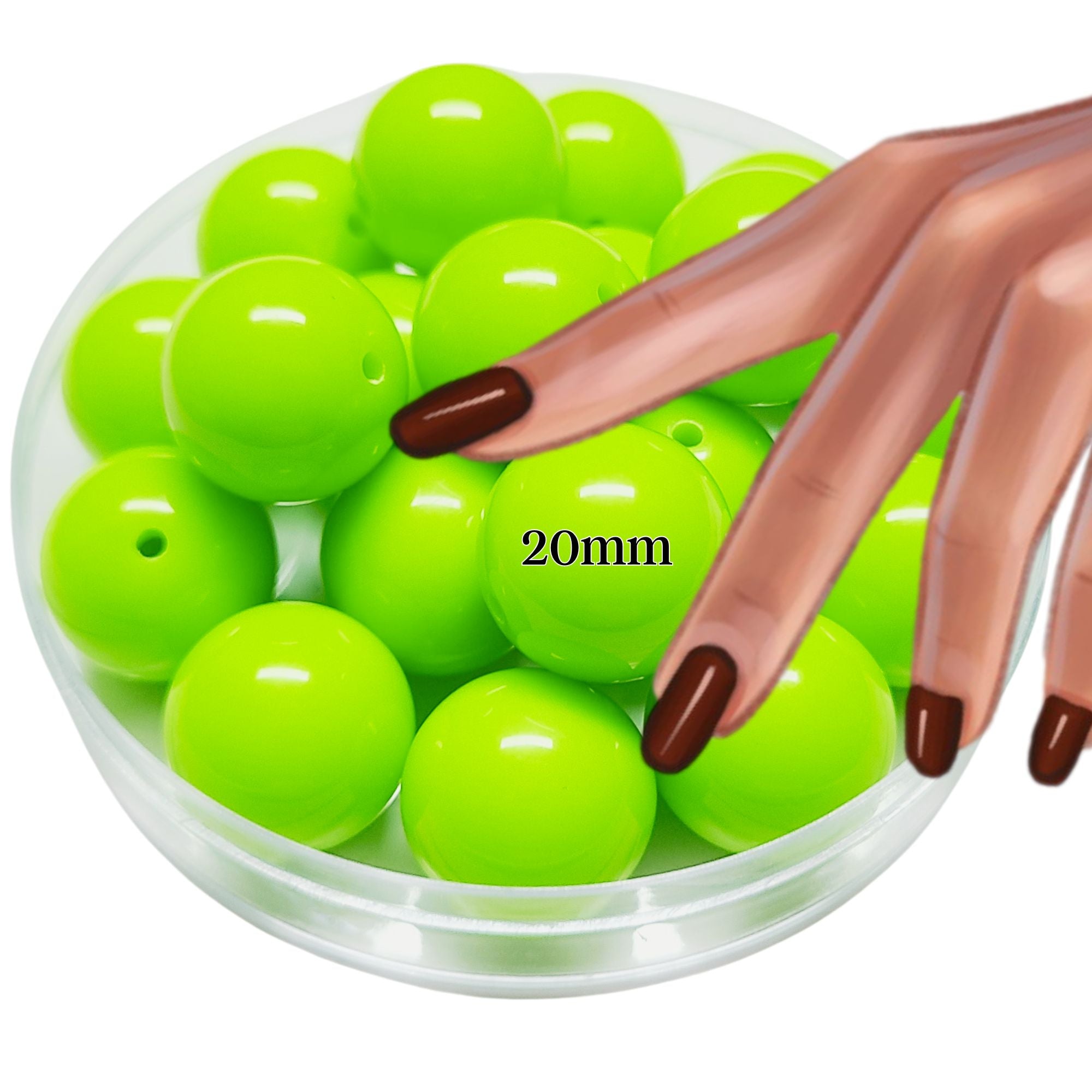 ARTSHOP Boules 58 perle verte néon 20mm x1 boule