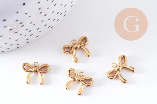 Gingerlily Pendentifs G10613 pendentif nœud doré 16mm