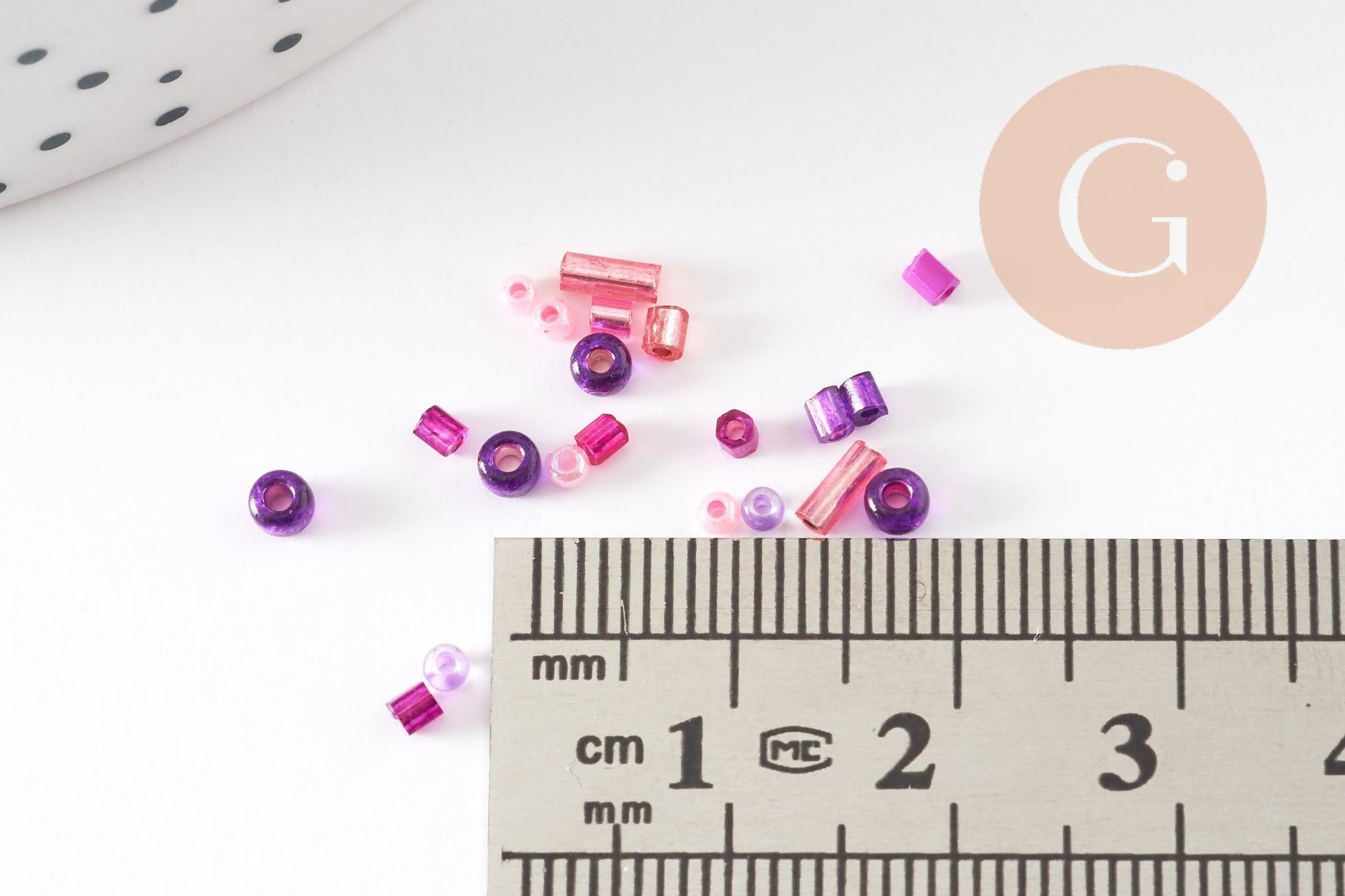 Gingerlily Perles G9510 perles rocaille verre rose 10 g