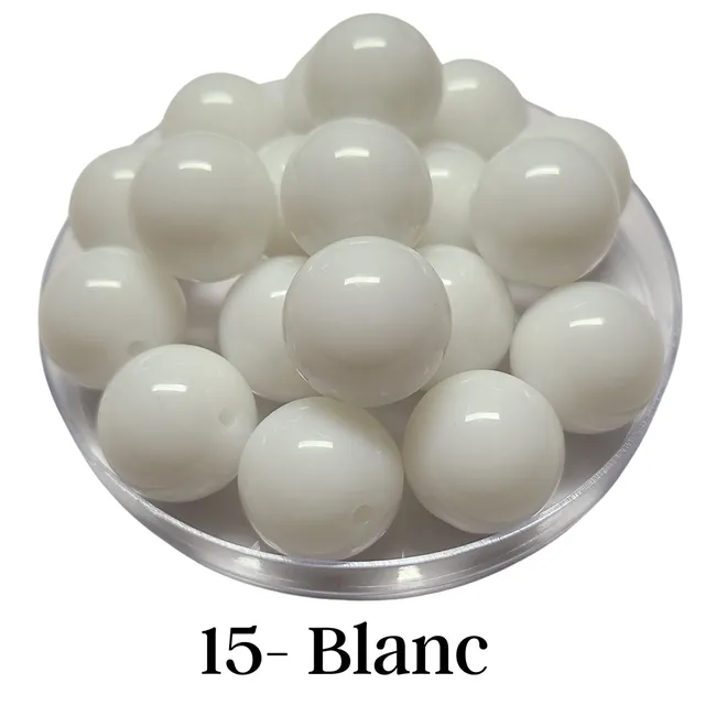 ARTSHOP Boules 20MM 15 perles Blanc brillant x10