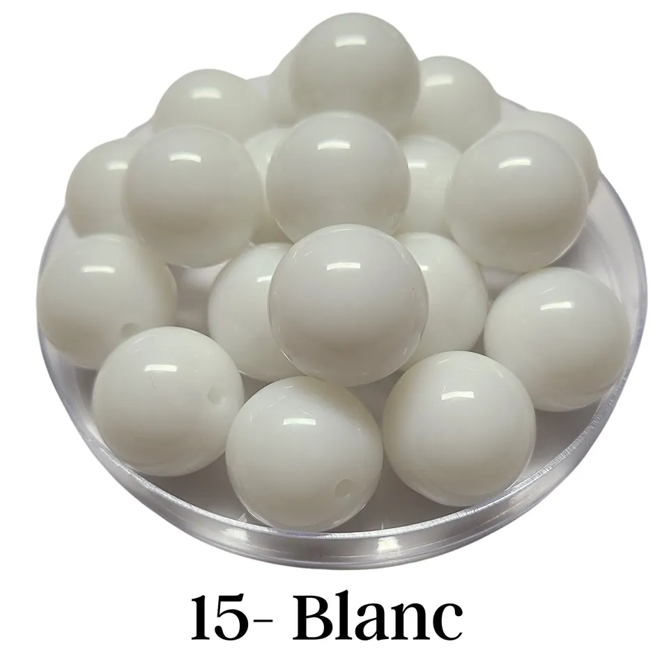 ARTSHOP Boules 20MM 15 perles Blanc brillant x10