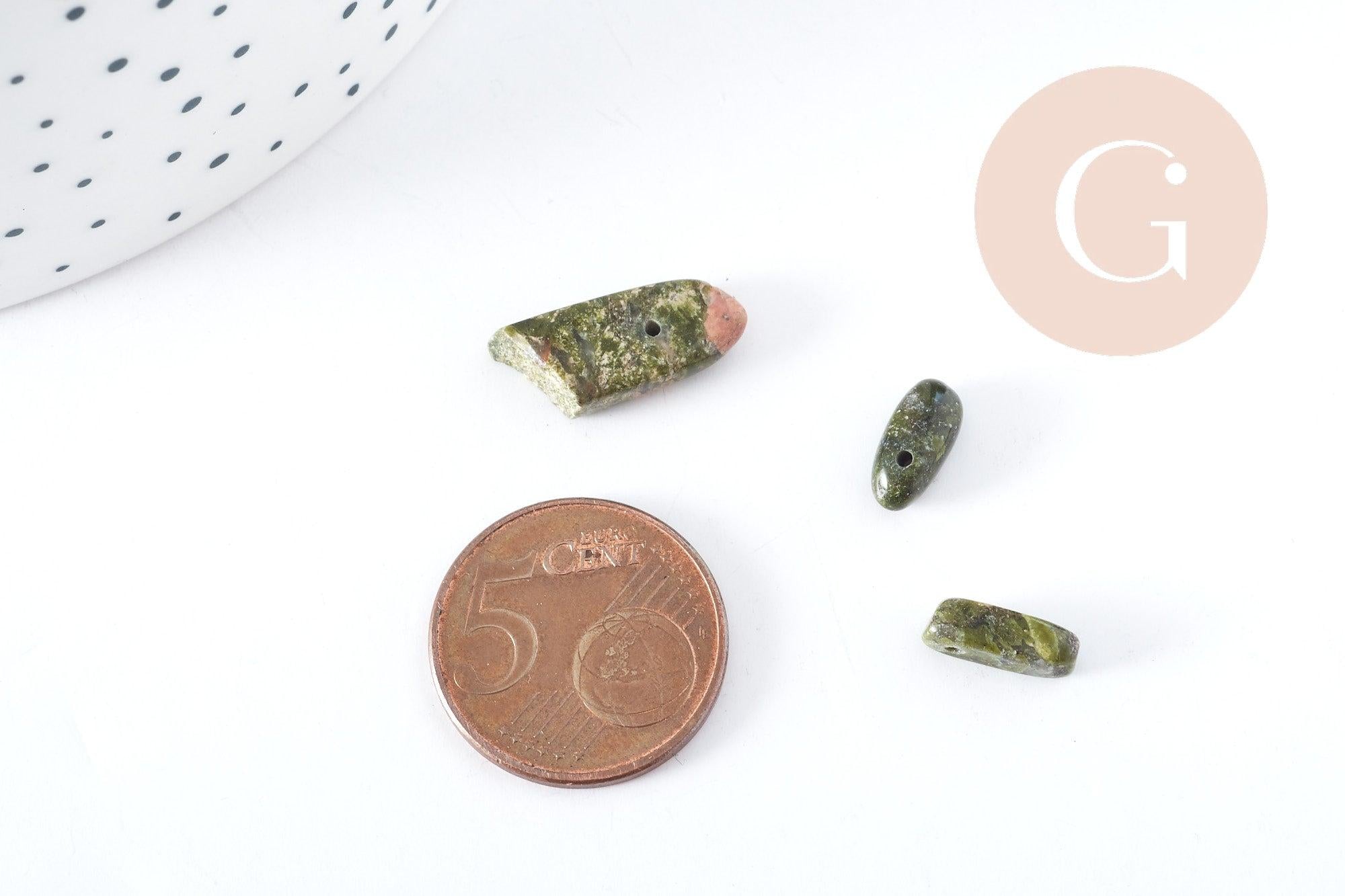 Gingerlily Perles unakite ovale irrégulière 10-18mm x5