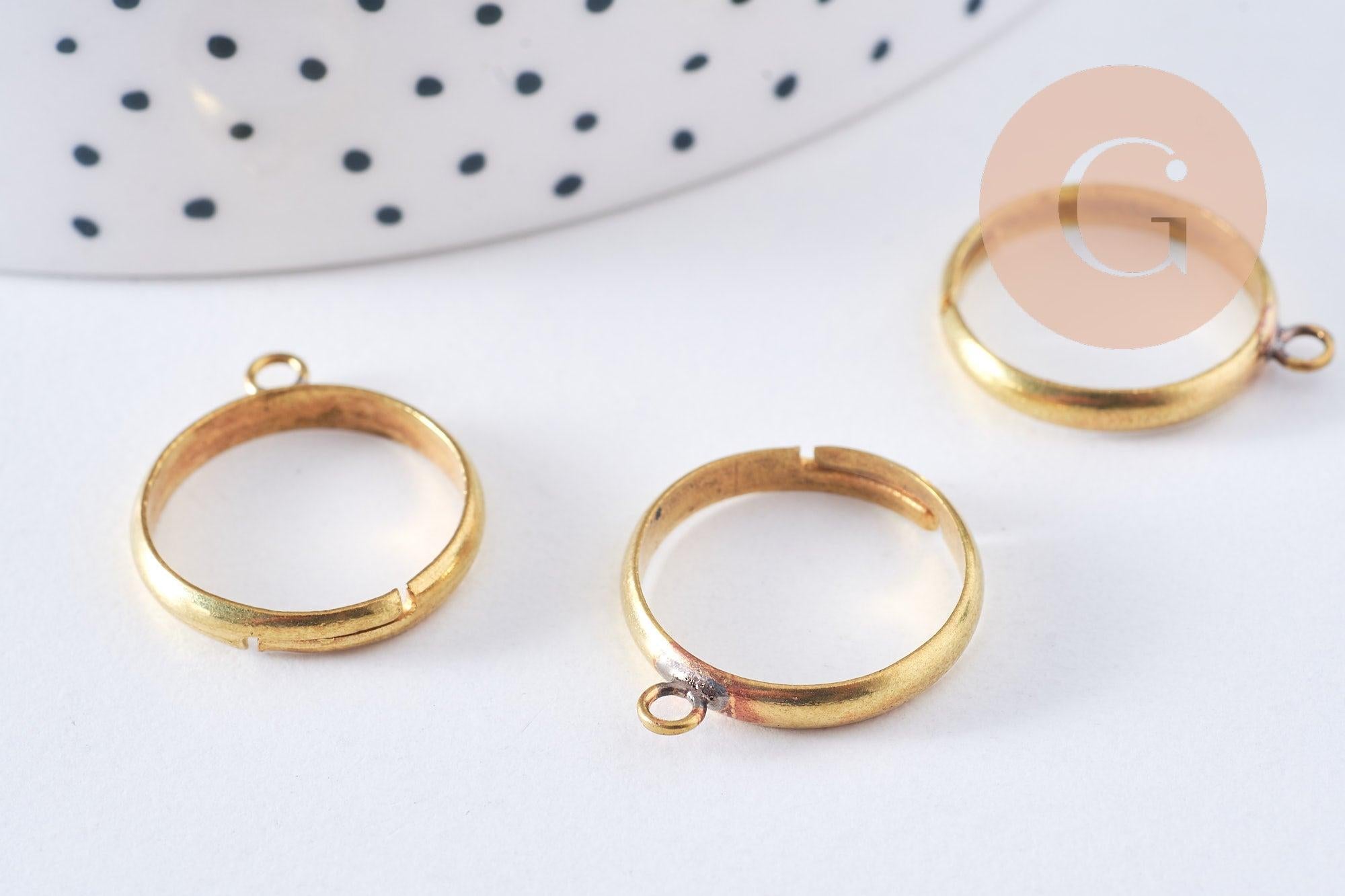 Gingerlily Apprêts G10641 support bague réglable laiton x4