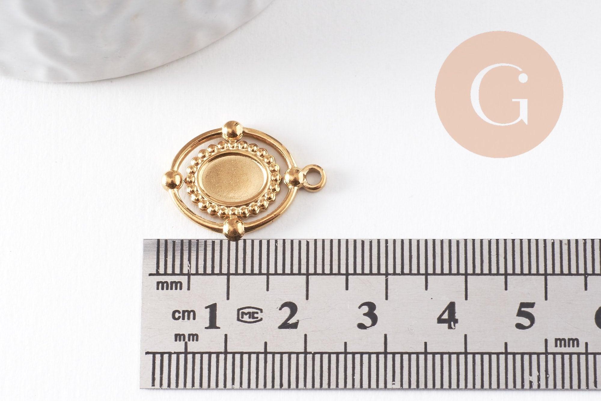 Gingerlily G9938 support pendentif ovale doré 8x6mm