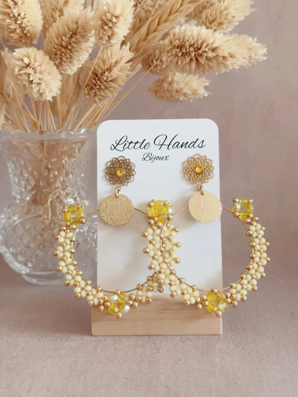 Little Hands Bijoux Thaïs boucles d'oreilles Lemon Fizz jaune
