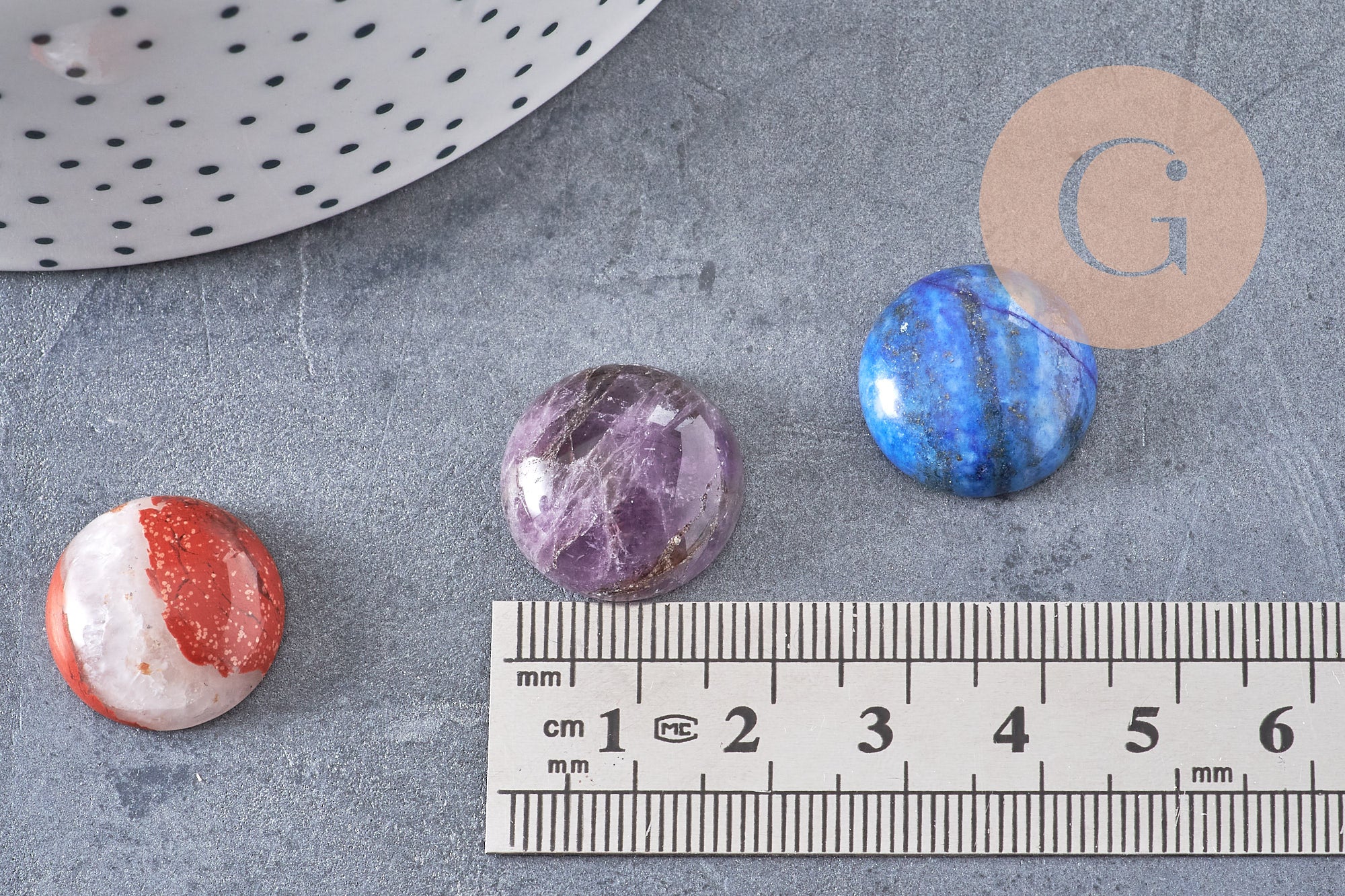 Gingerlily Pierres G10834 cabochon rond dôme 18mm x1