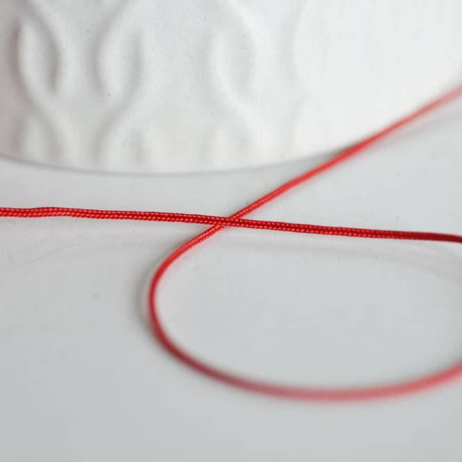 Gingerlily Cordons G3218 cordon polyester rouge 0,7mm 5m