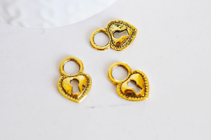 Gingerlily G949 pendentif coeur doré 17mm x5