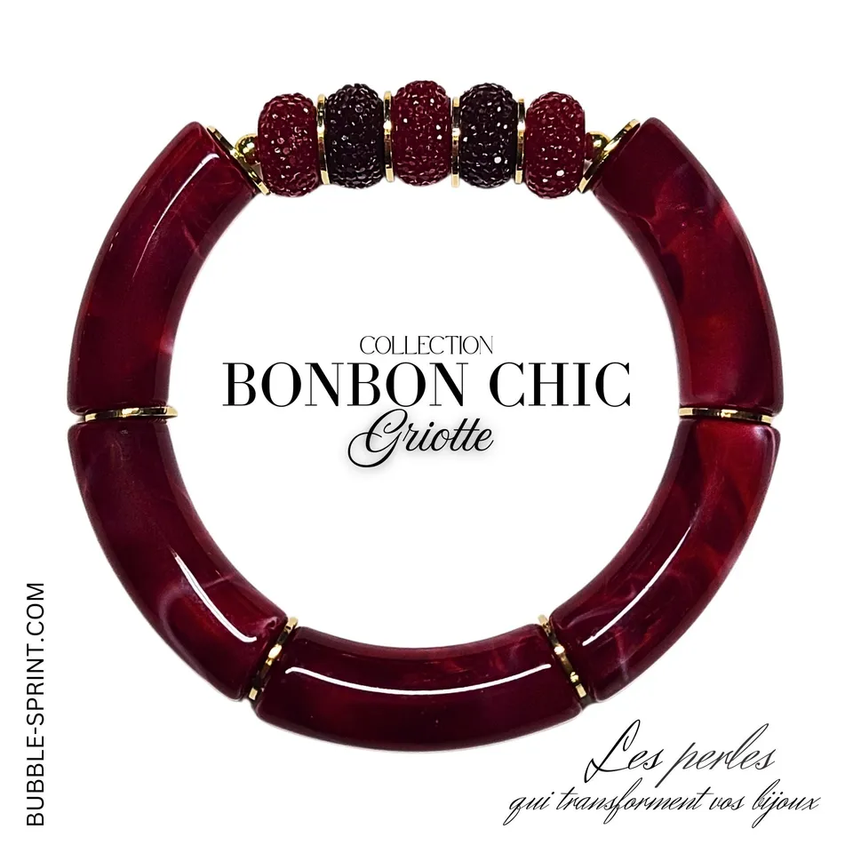 Artshop Bonbon Chic bracelet griotte 12mm kit complet