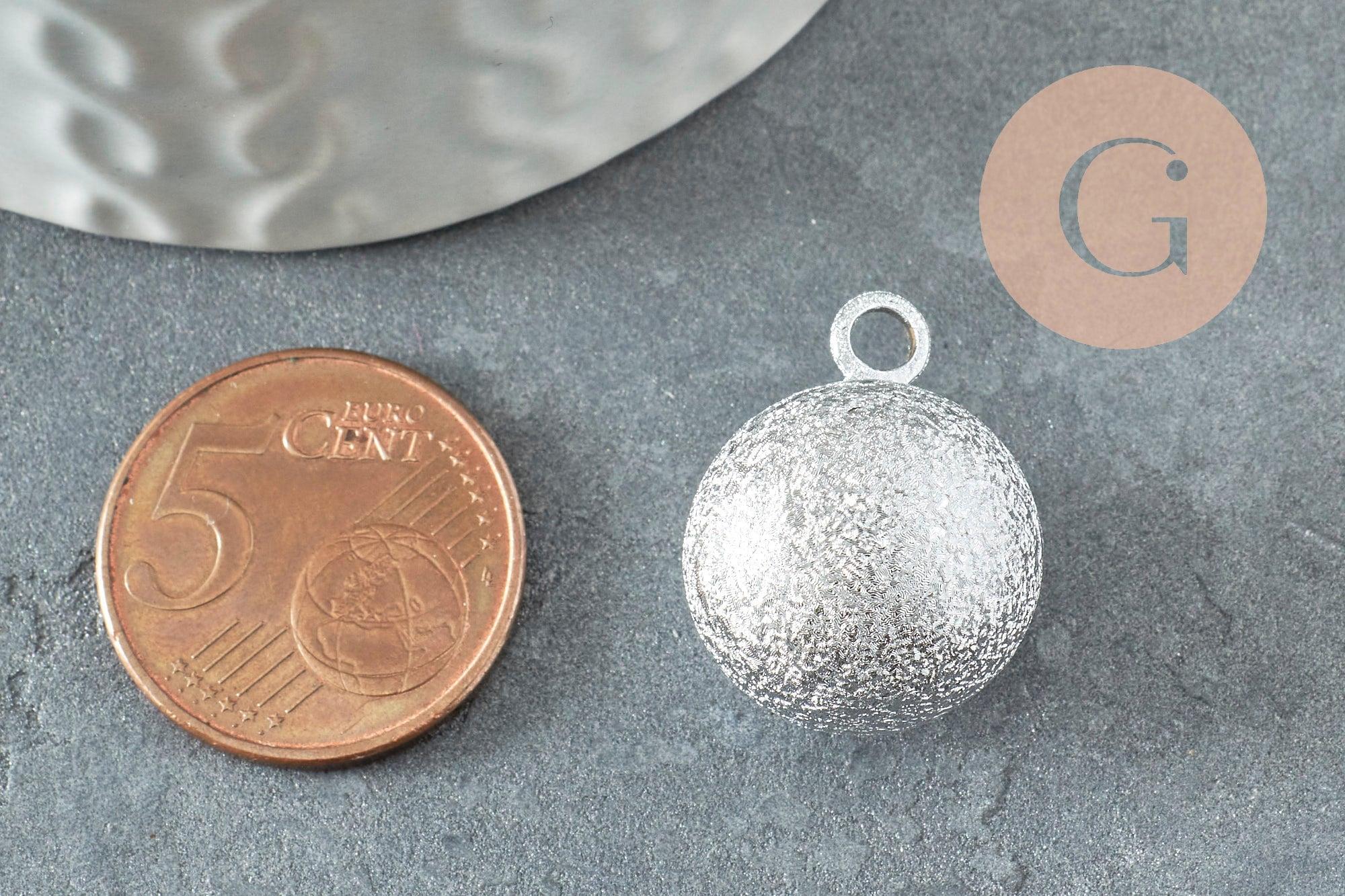 Gingerlily Pendentif bola harmonie carillon platine sablé 22mm