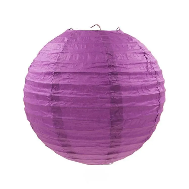 Gingerlily Perles G578 abat-jour boule papier violet 30 cm