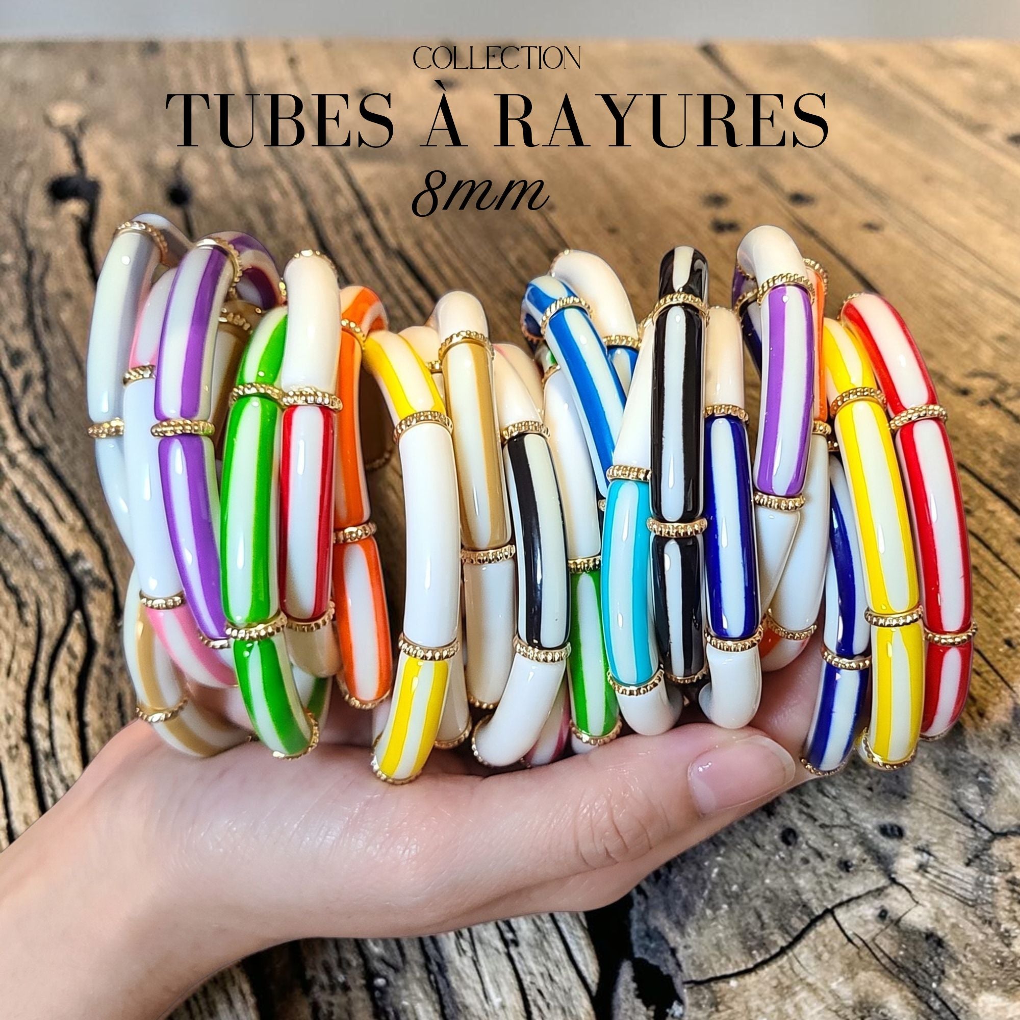 ARTSHOP Tubes à Rayures 450 incurvé citron 8mm x1 tube