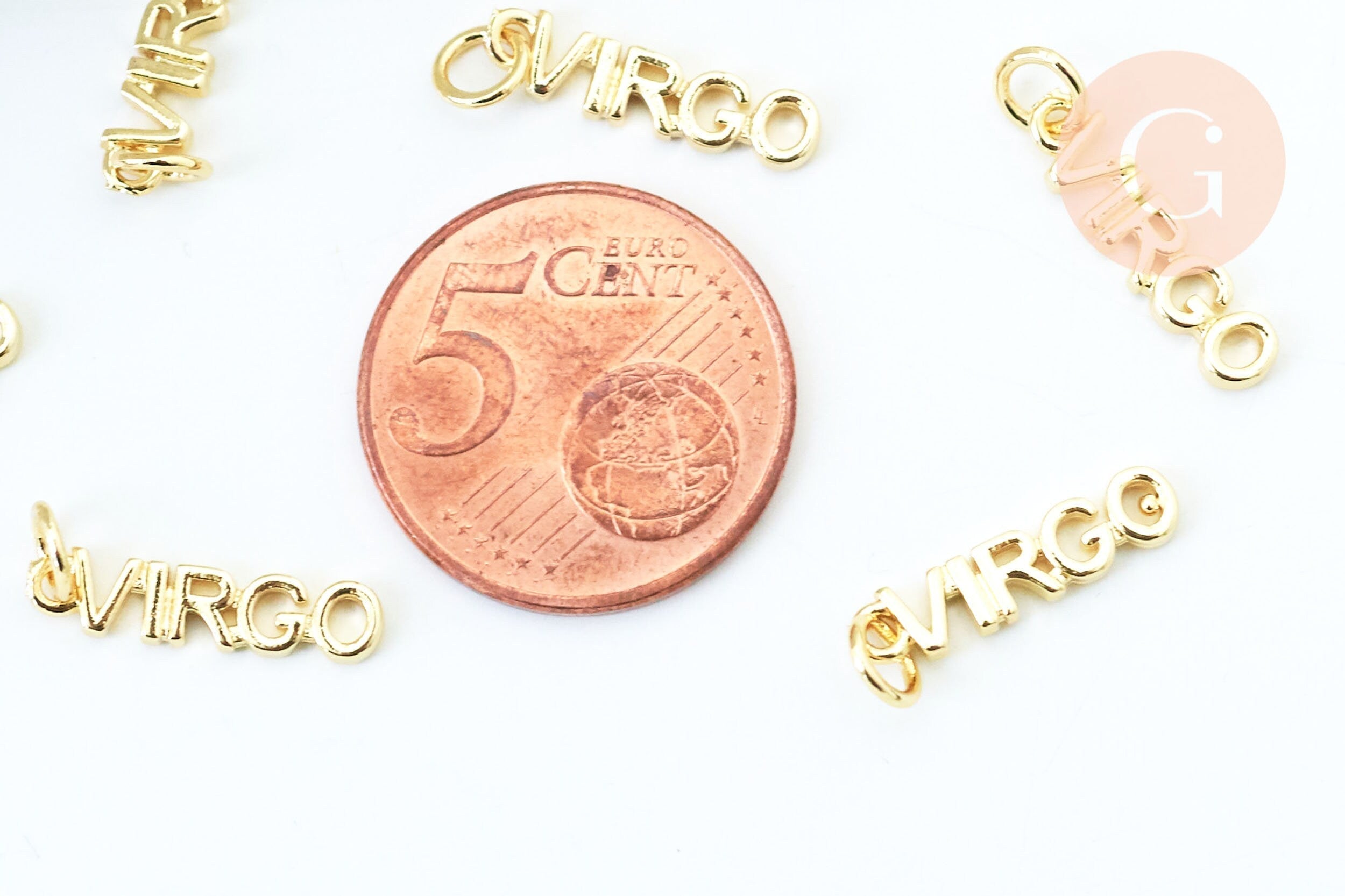Gingerlily G6046 pendentif Vierge laiton doré 18K 17mm x1