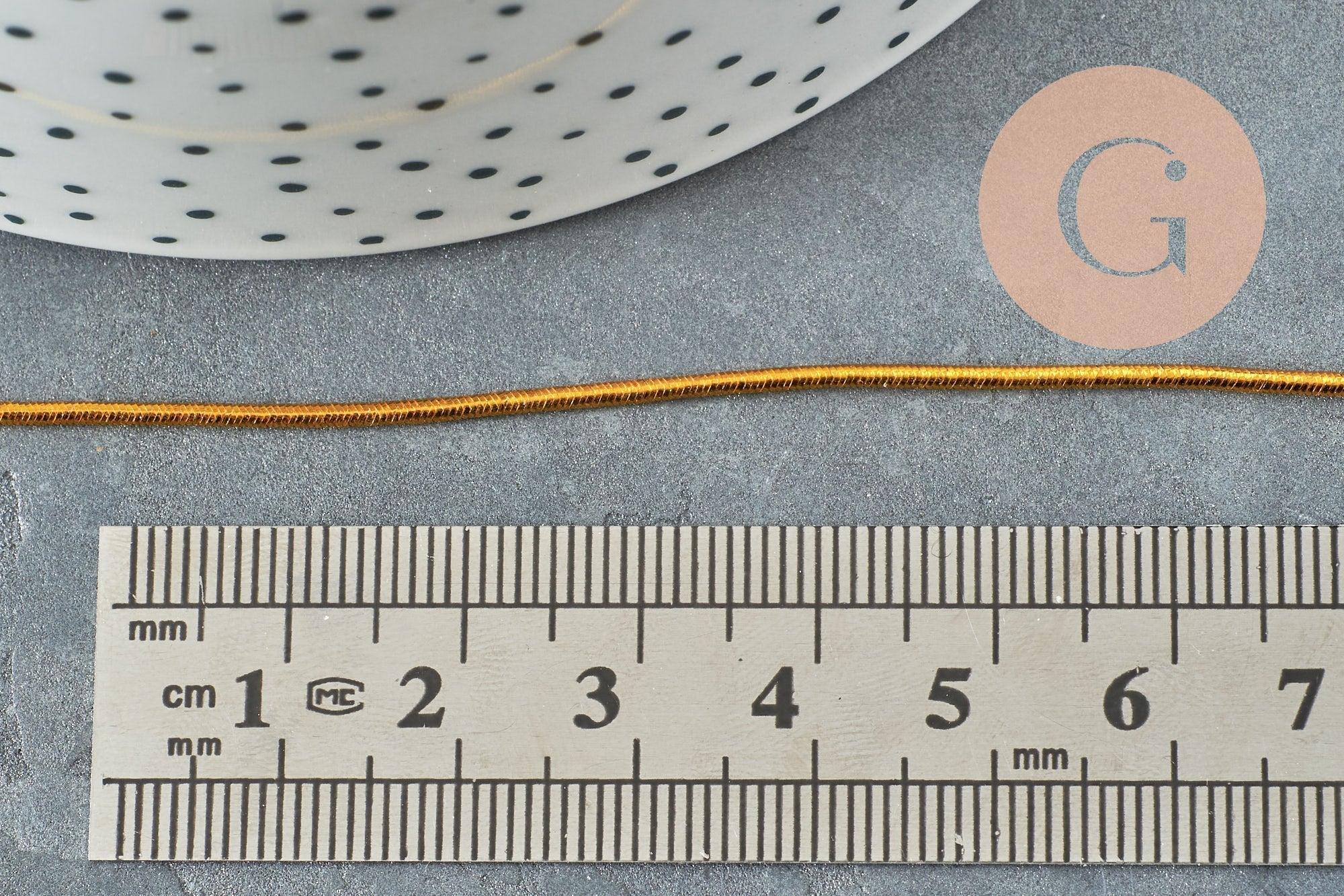 Gingerlily Cordons élastique G1478 nylon doré 1mm x1m