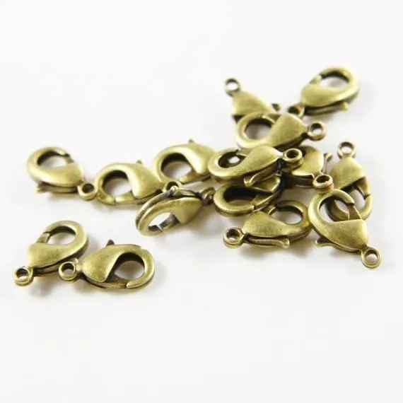 Gingerlily G0202 fermoirs mousquetons laiton brut 12mm x20