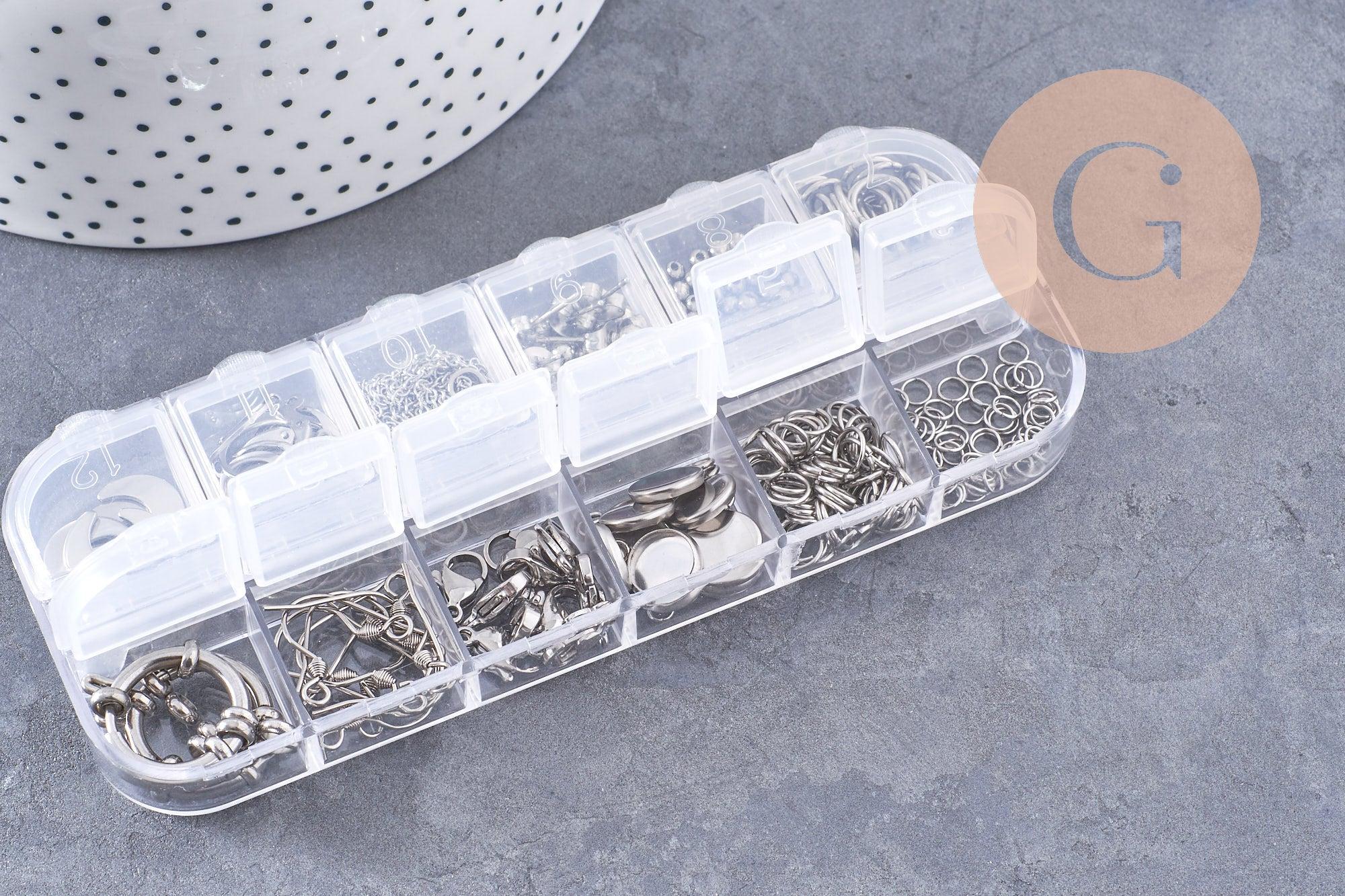 Gingerlily G10142 kit bijoux acier doré boîte 12 types