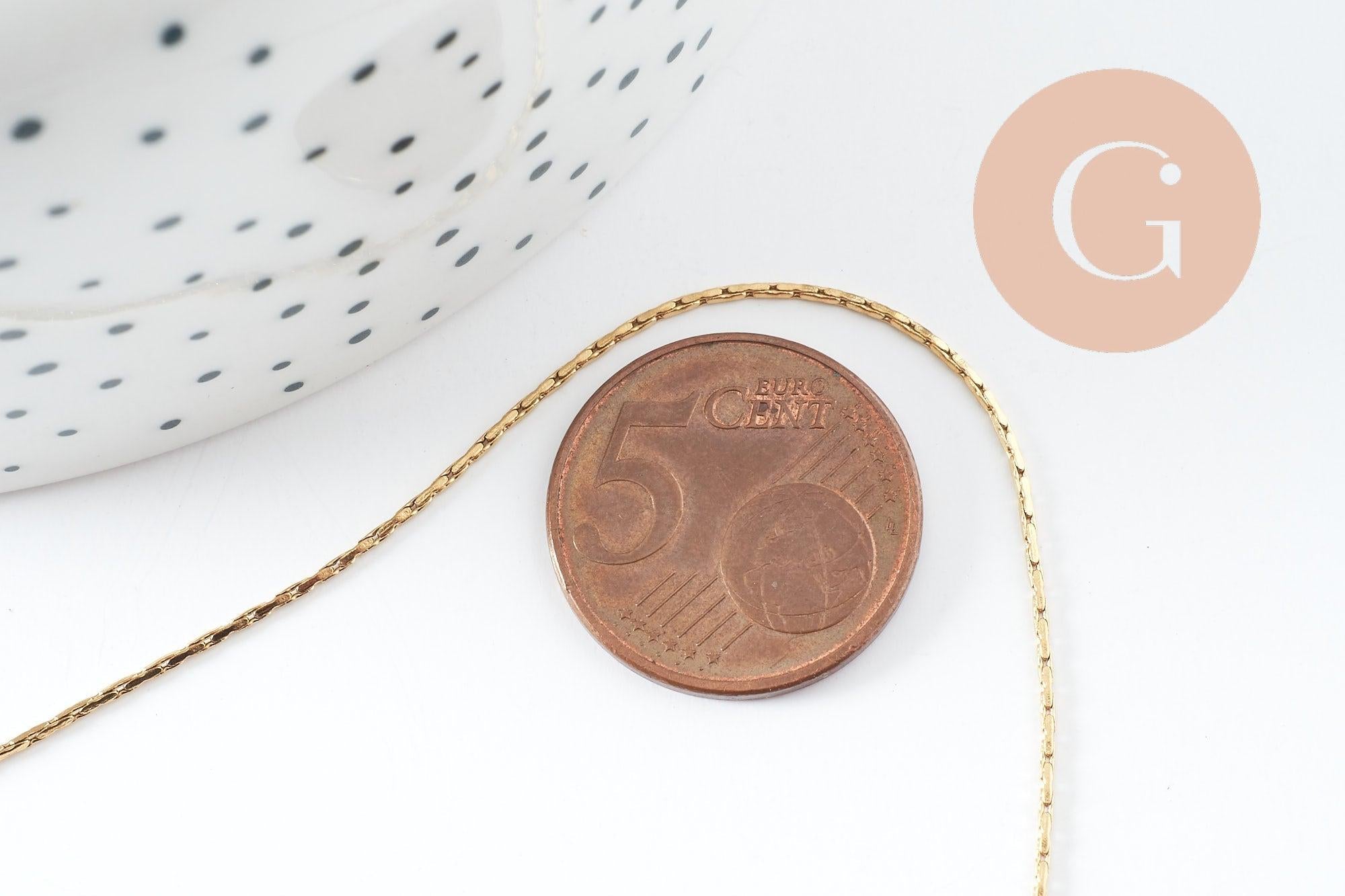 Gingerlily Chaînes DIY G10013 chaine serpent dorée 0.8mm 1 mètre
