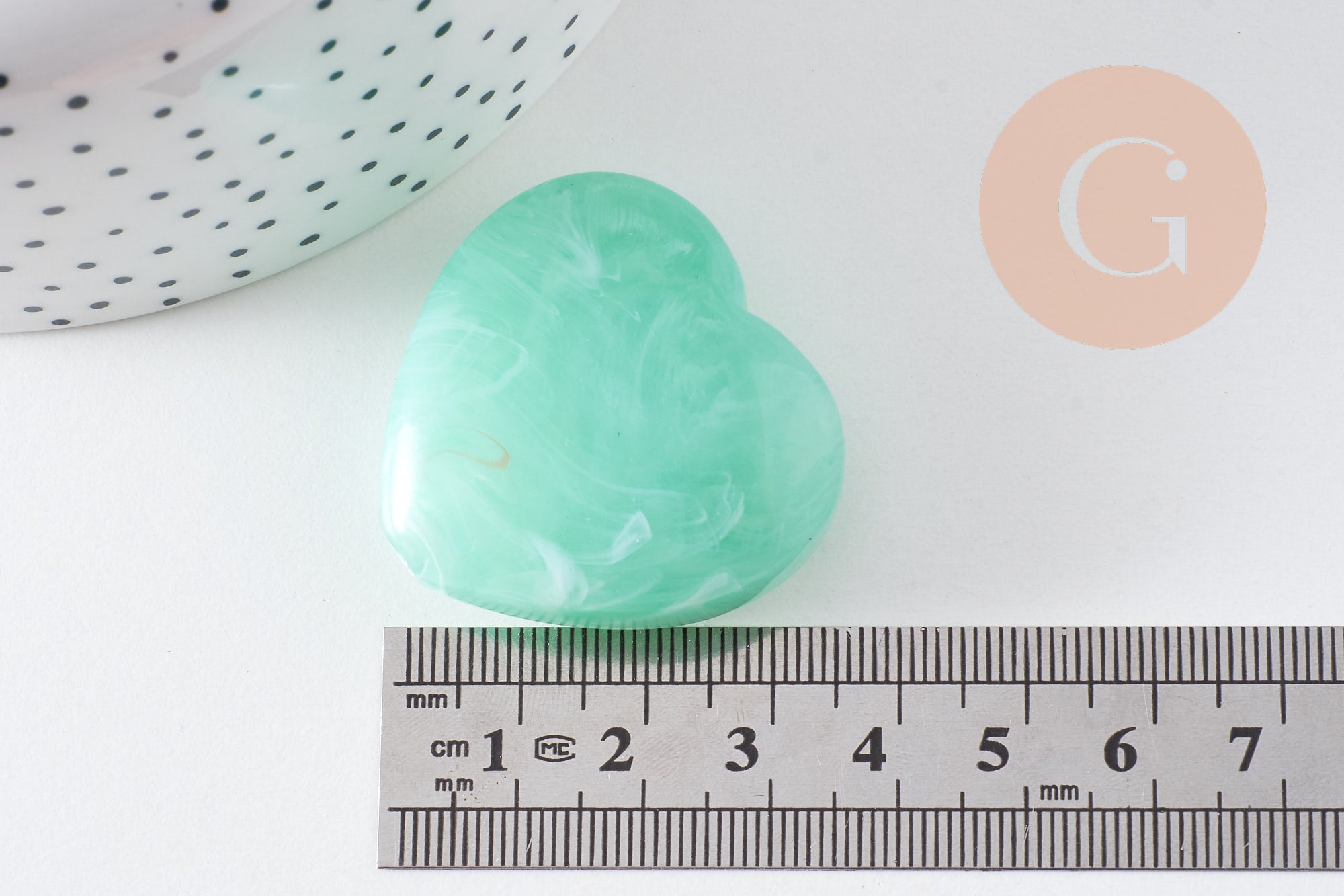 Gingerlily Perles G10570 perle cœur XXL acrylique 35mm