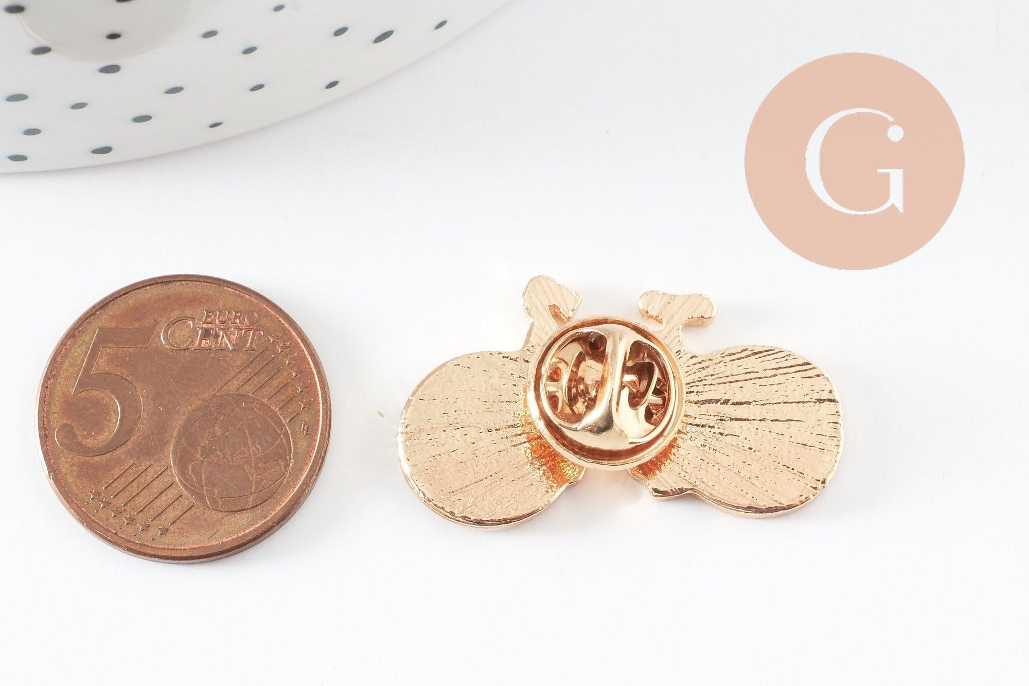 Gingerlily G9537 broche pin’s vélo rose émaillé 31,5mm x1