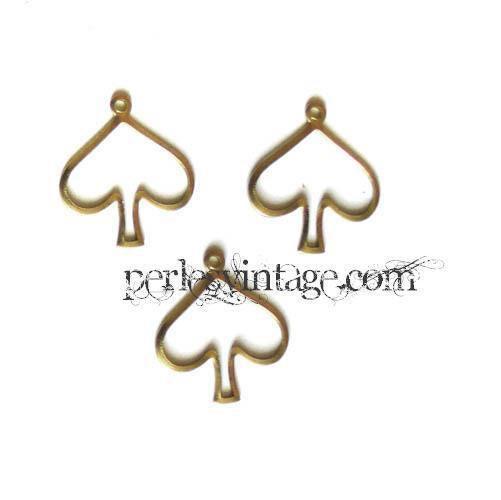 Gingerlily Pendentif pique laiton évidé pour collier