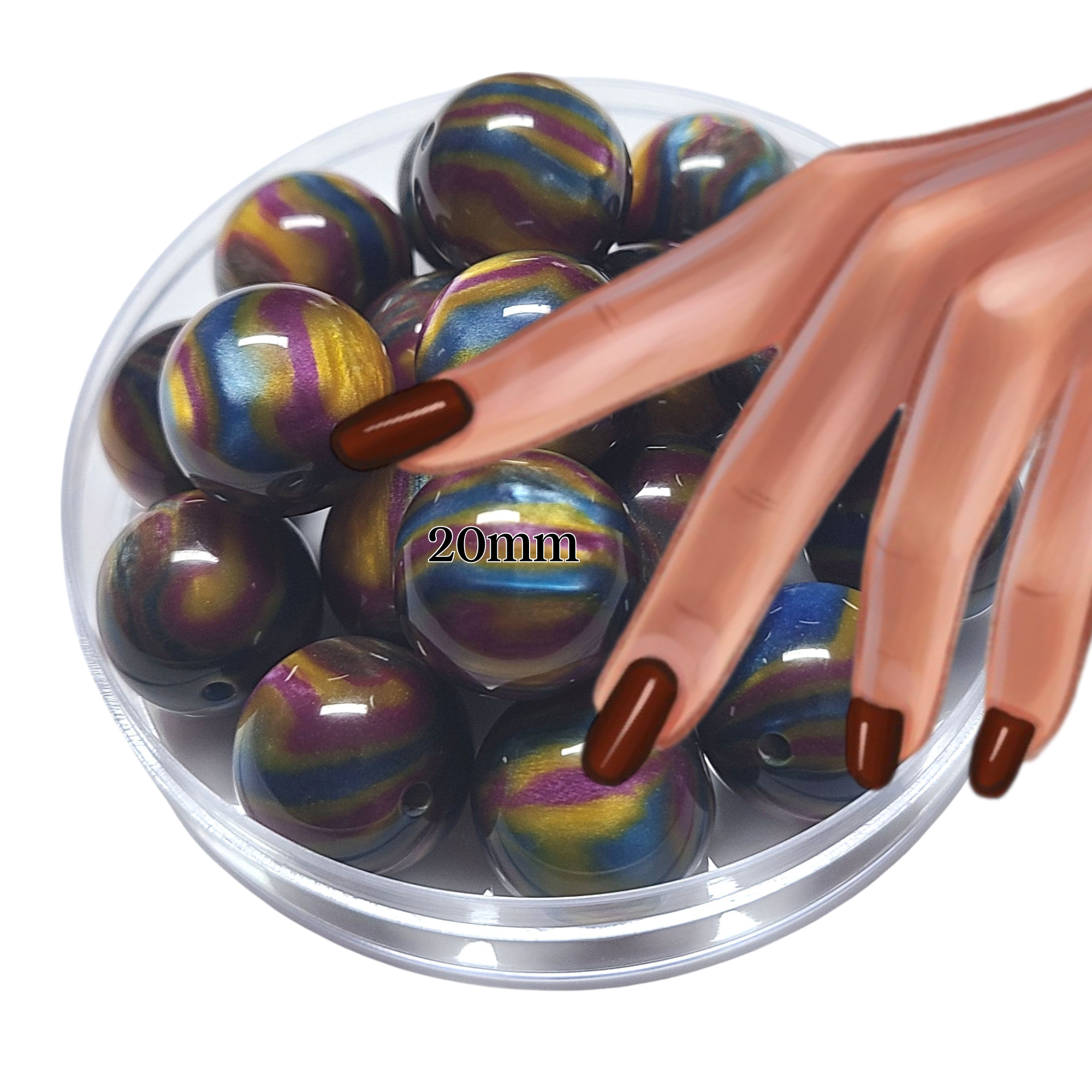 ARTSHOP Boules 20MM 79 perle iridescente x1 boule