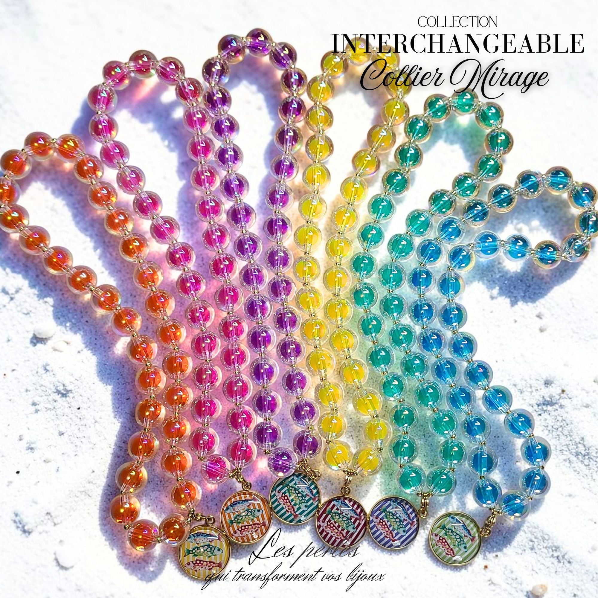 Artshop Mirage collier interchangeable fuchsia 50 cm kit