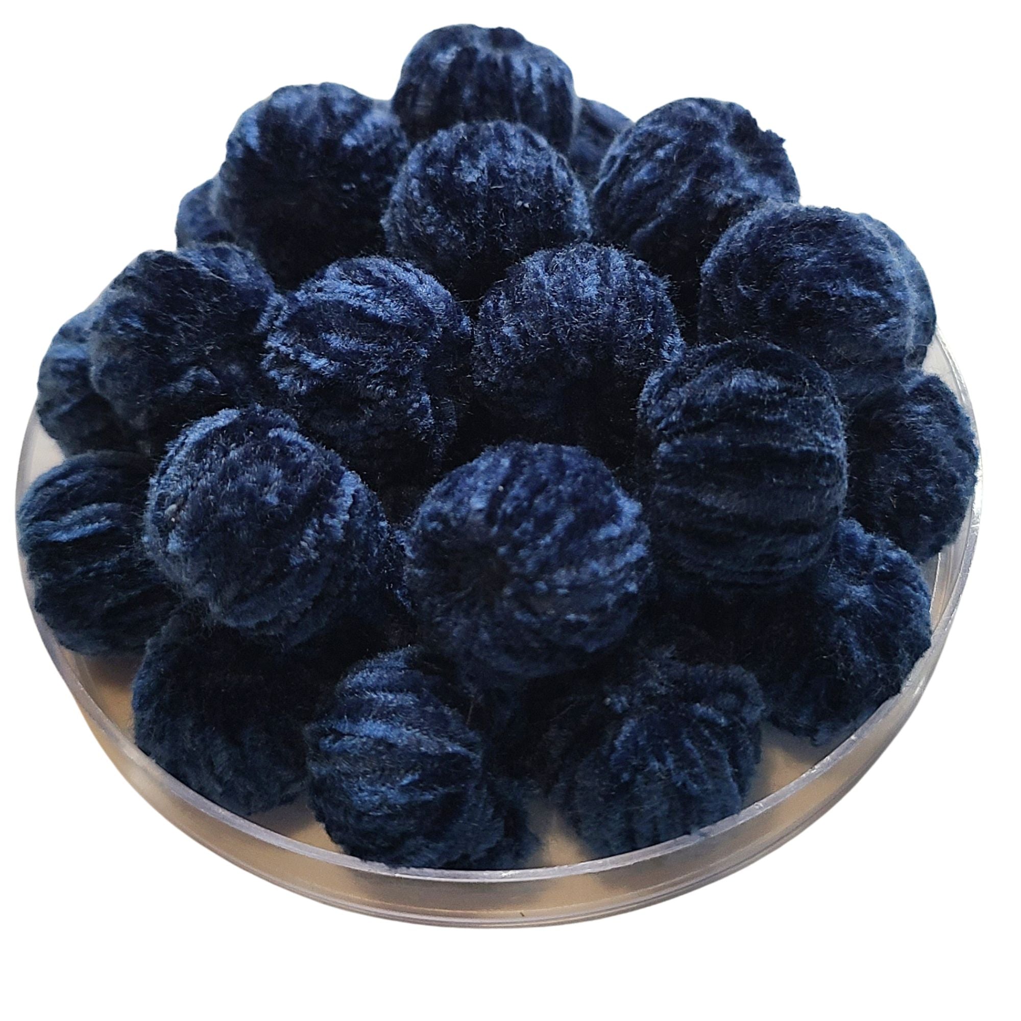 ARTSHOP Chouchous Balls 10 perle velours 16mm marine x1