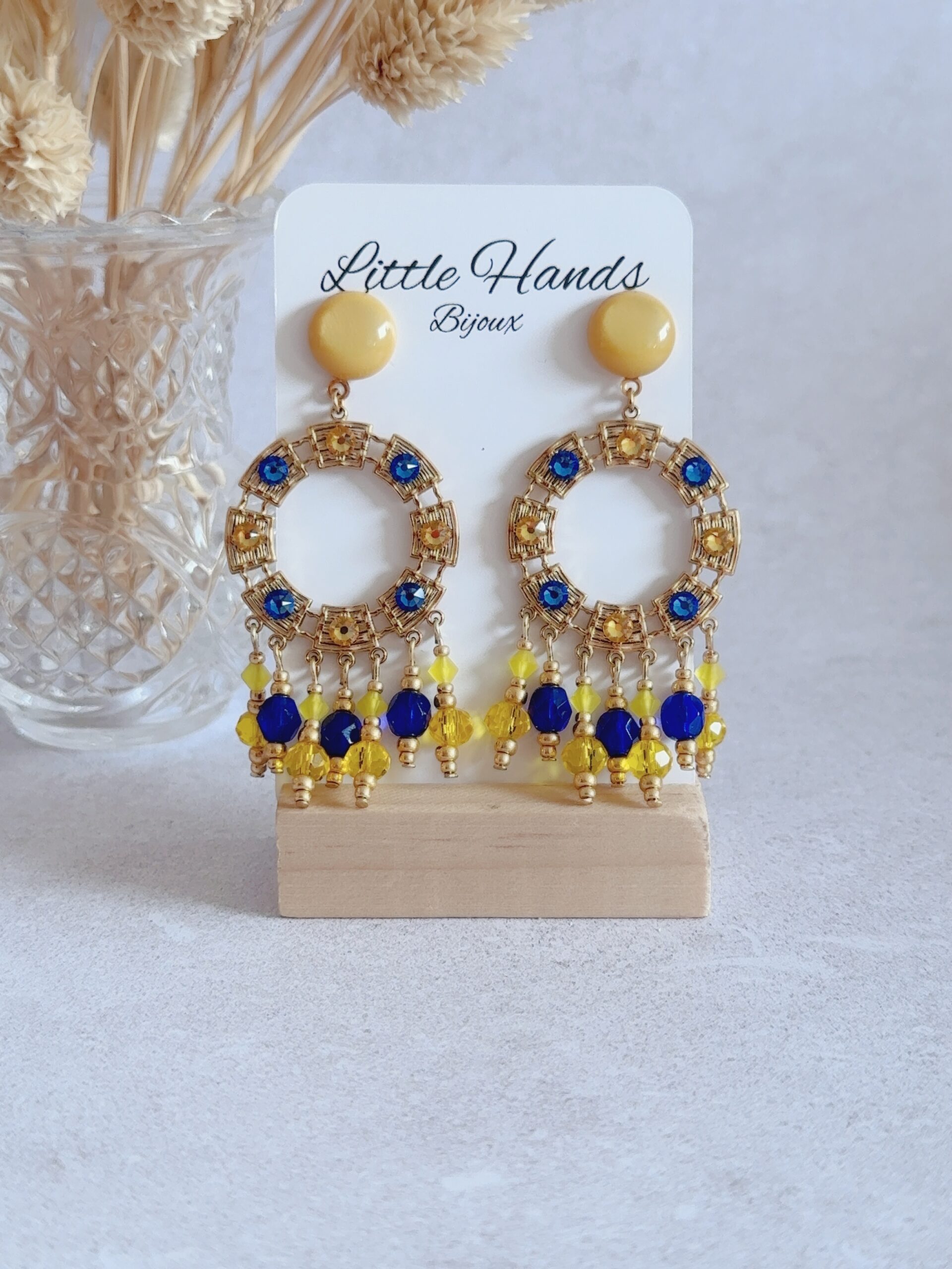 Little Hands Bijoux Calypso Blue Lemon boucles d'oreilles fantaisie