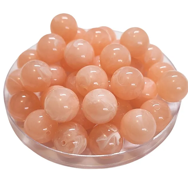 ARTSHOP Boules 16MM 365 perles acrylique saumon marbré x15