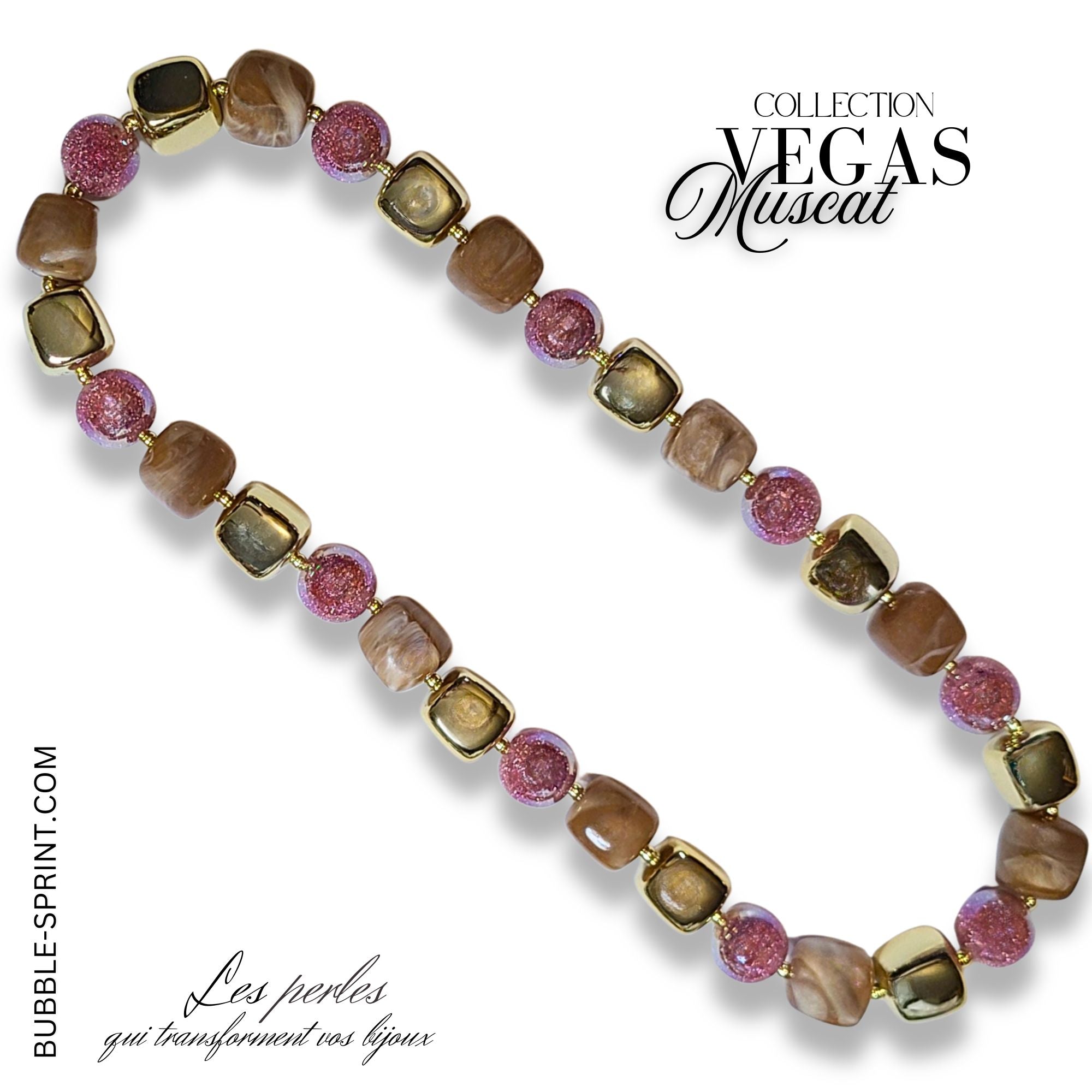 ARTSHOP VEGAS Collier Muscat perles kit monté 48 cm