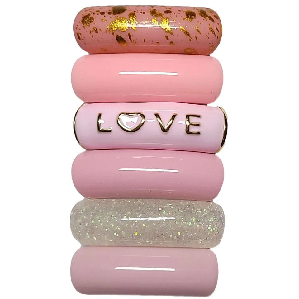 ARTSHOP Camaieu 129 Love lot 6 tubes incurvés 12mm rose