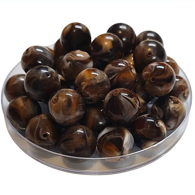 ARTSHOP Boules 16MM 384 perles trois chocolats x15 acrylique