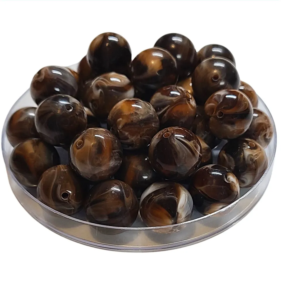 ARTSHOP Boules 16MM 384 perles trois chocolats x15 acrylique