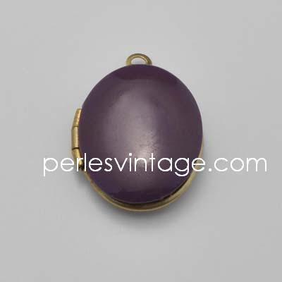 Gingerlily Pendentifs EP1 pendentif locket violet laiton x1