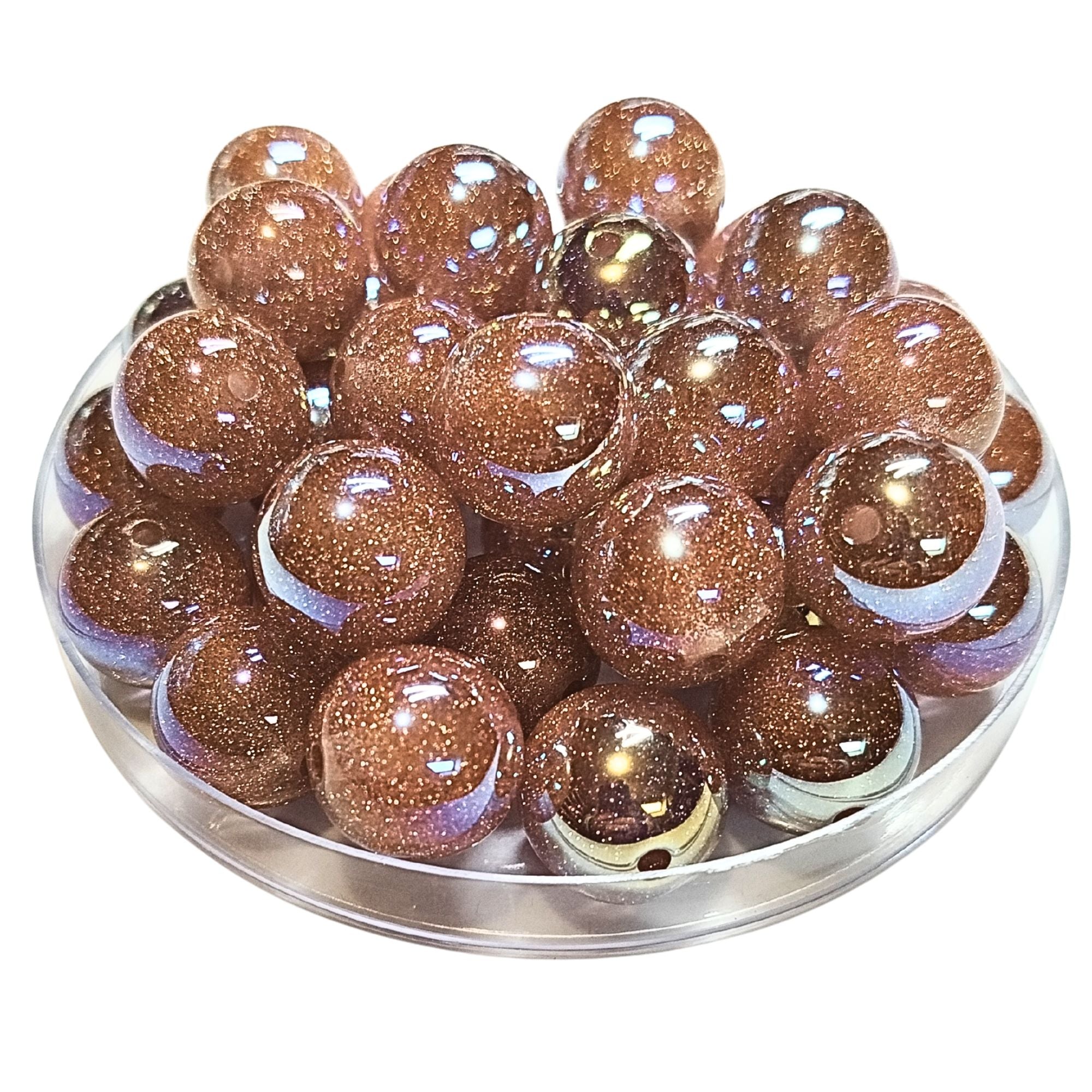 ARTSHOP Boules Glitters 267 perle glitter pêche 16mm x15