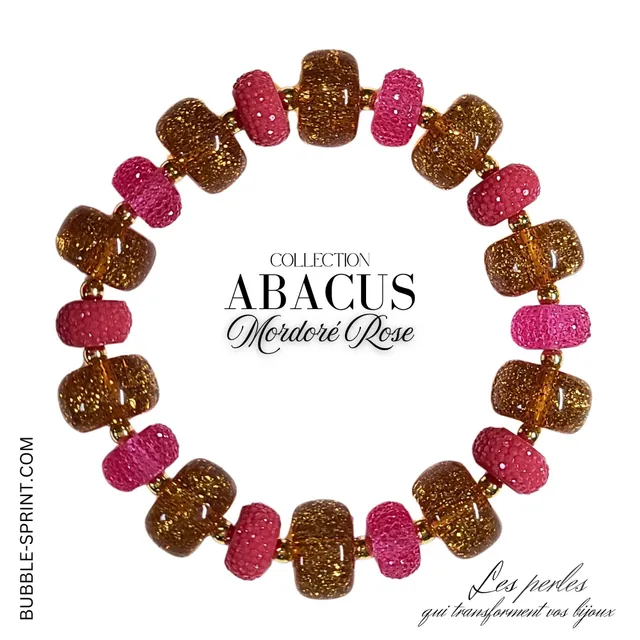 ARTSHOP Prêts-à-porter ABACUS bracelet Mordoré Rose kit