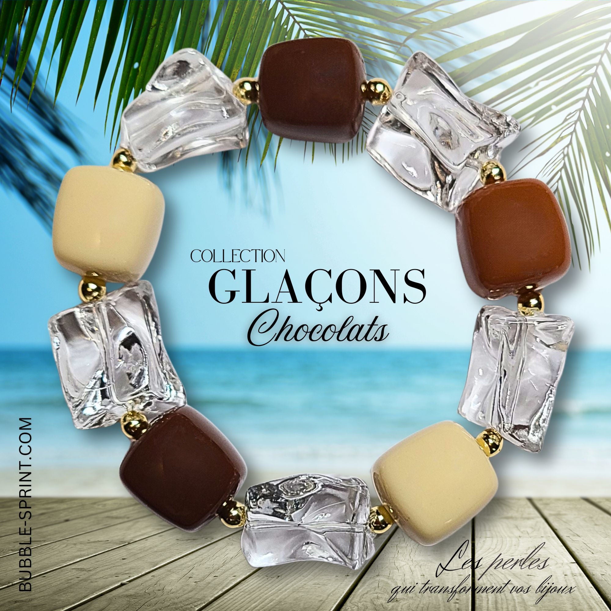 ARTSHOP Glaçons Chocolat bracelet acrylique kit chocolat