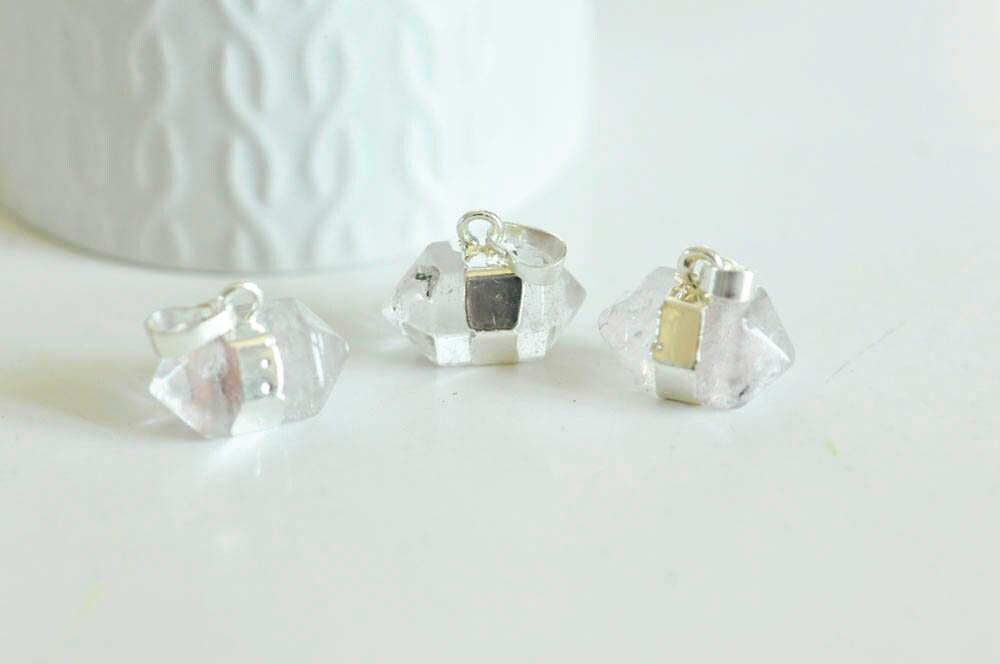 Gingerlily G2484 pendentif pointe cristal argenté 22mm
