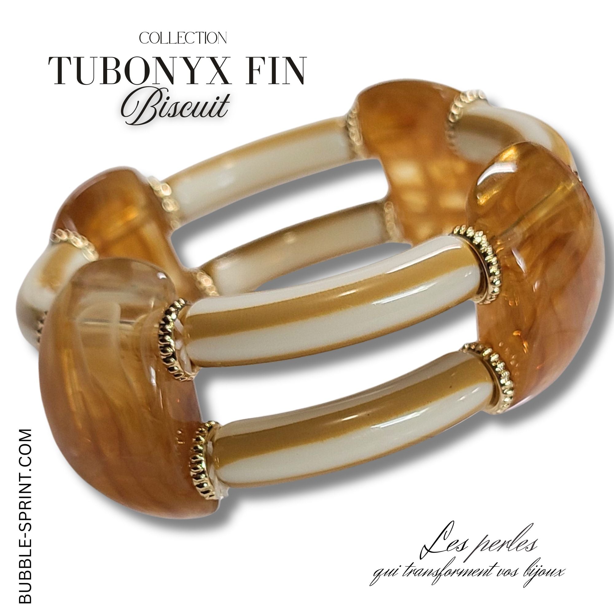 ARTSHOP Tubonyx Fin bracelet Biscuit monté prêt à porter