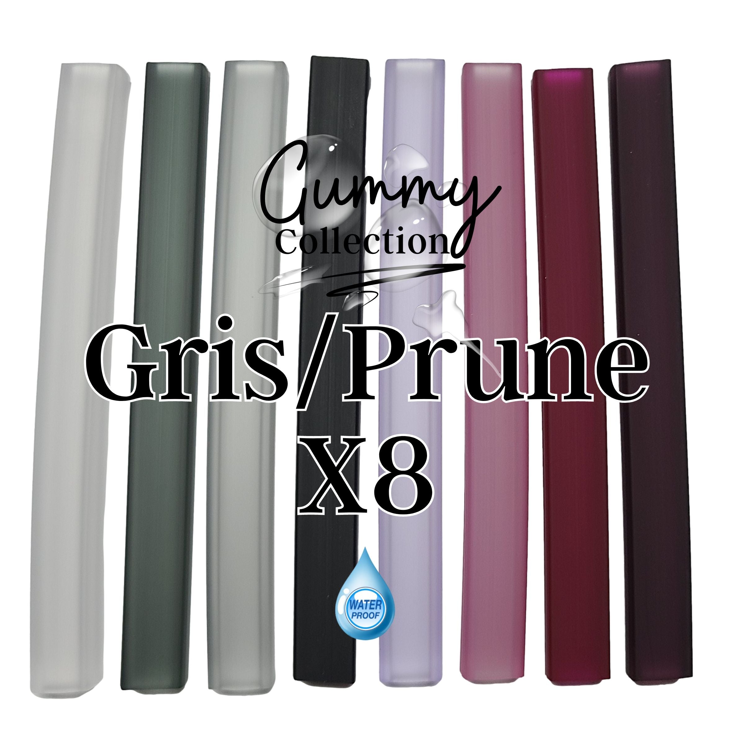ARTSHOP Gummy Camaïeu 4 Lot 8 tubes silicone 10 mm