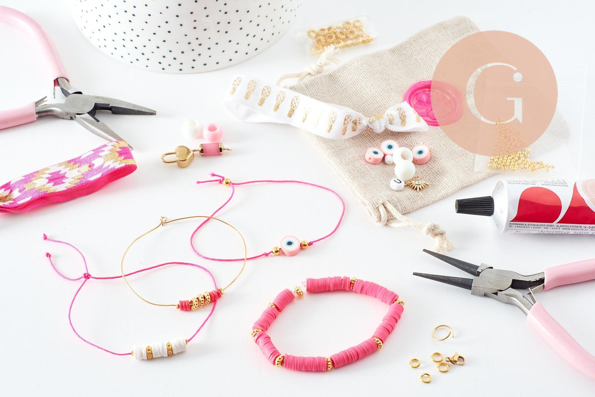 Gingerlily Kits création Kit 10 bracelets Surfer violet perles