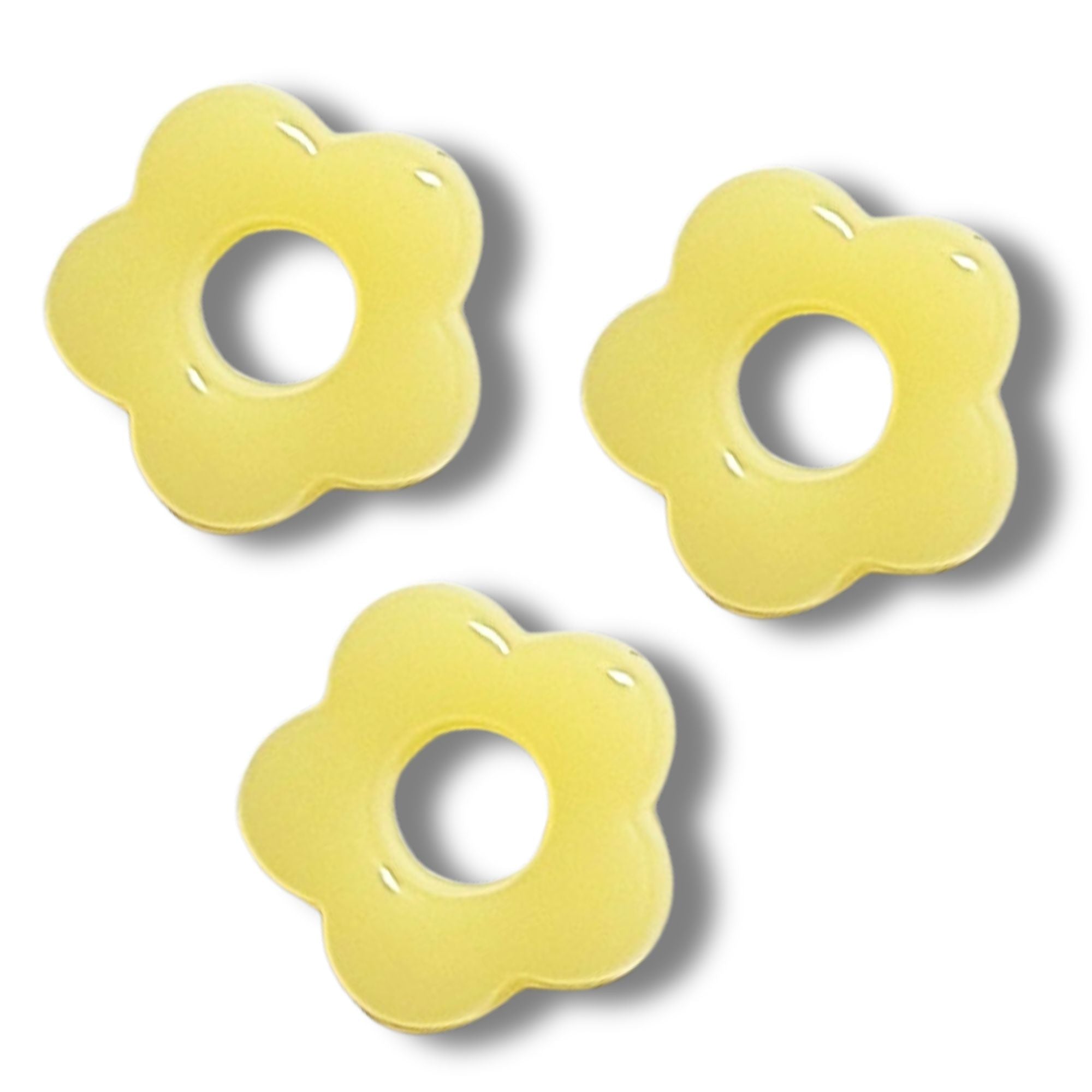 ARTSHOP Flower power fleur acrylique 4 baby capucine jaune 20mm x1