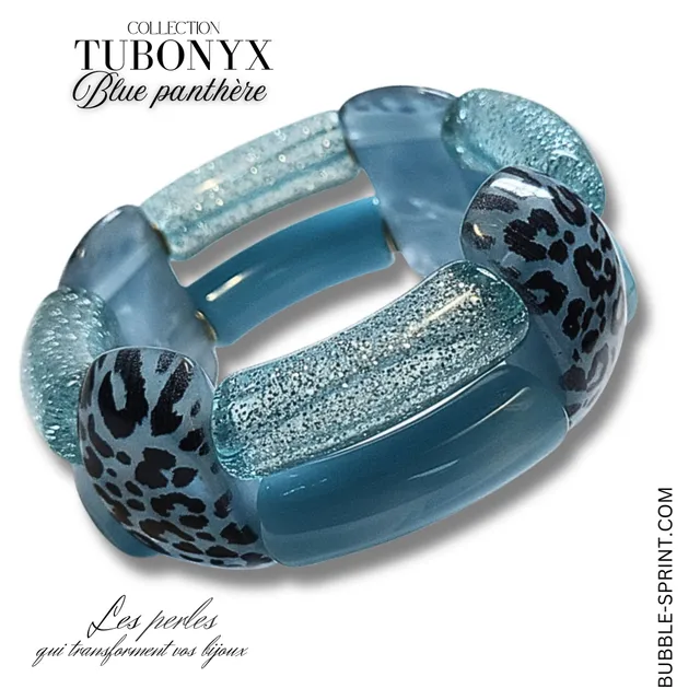 ARTSHOP Tubonyx bracelet Blue Panthère kit 5,5 cm acrylique