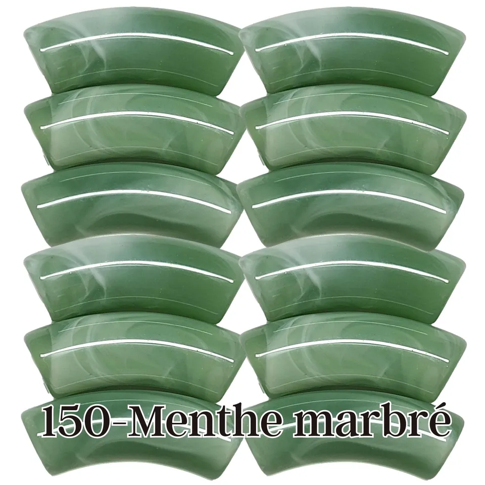 ARTSHOP Tubes 8MM tube incurvé menthe marbré 8mm x6 acrylique