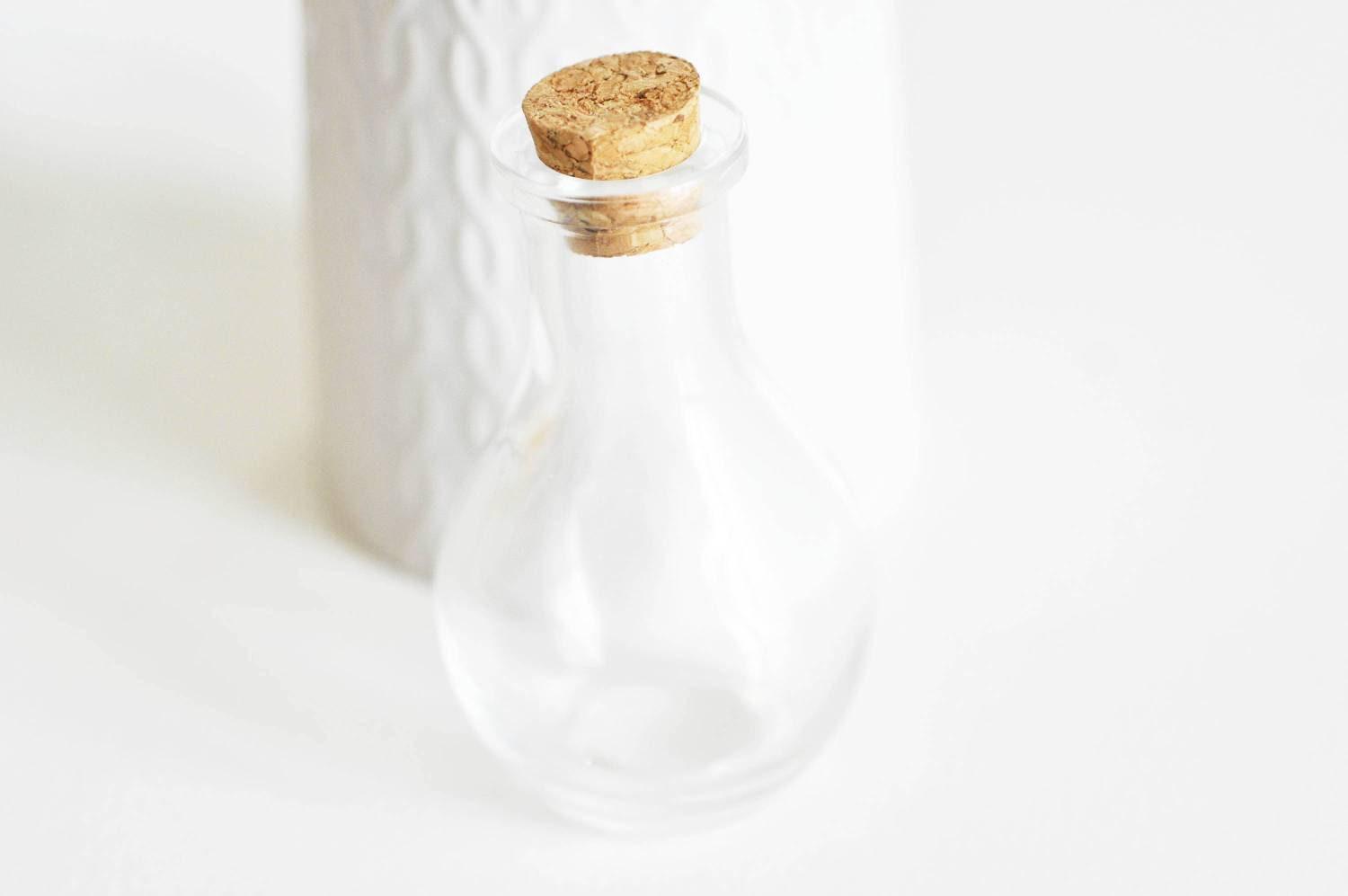 Gingerlily Accessoires Bouteille G0209 fiole verre liège 49x88mm