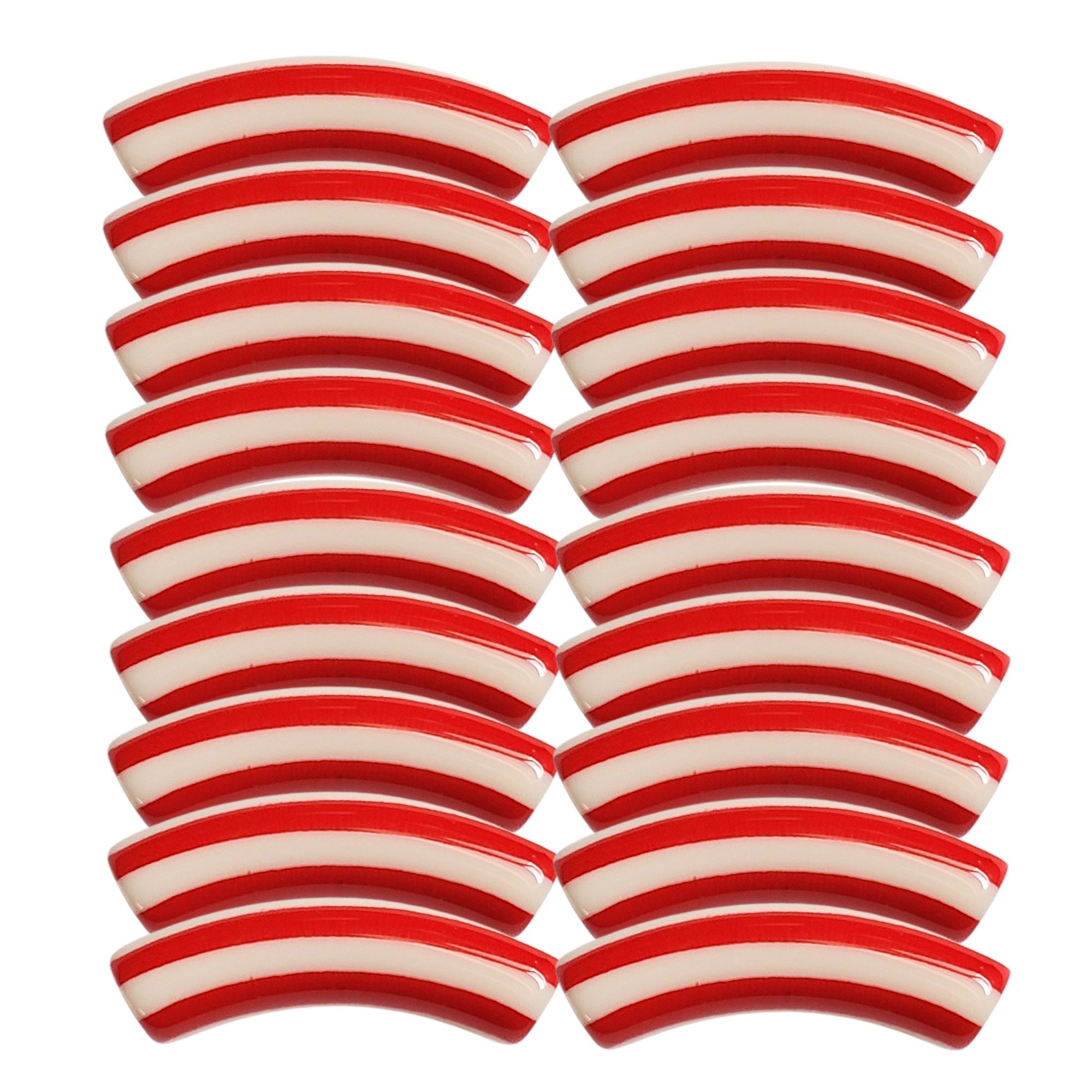 ARTSHOP Tubes à Rayures 456 perle tube cerise 8MM x1
