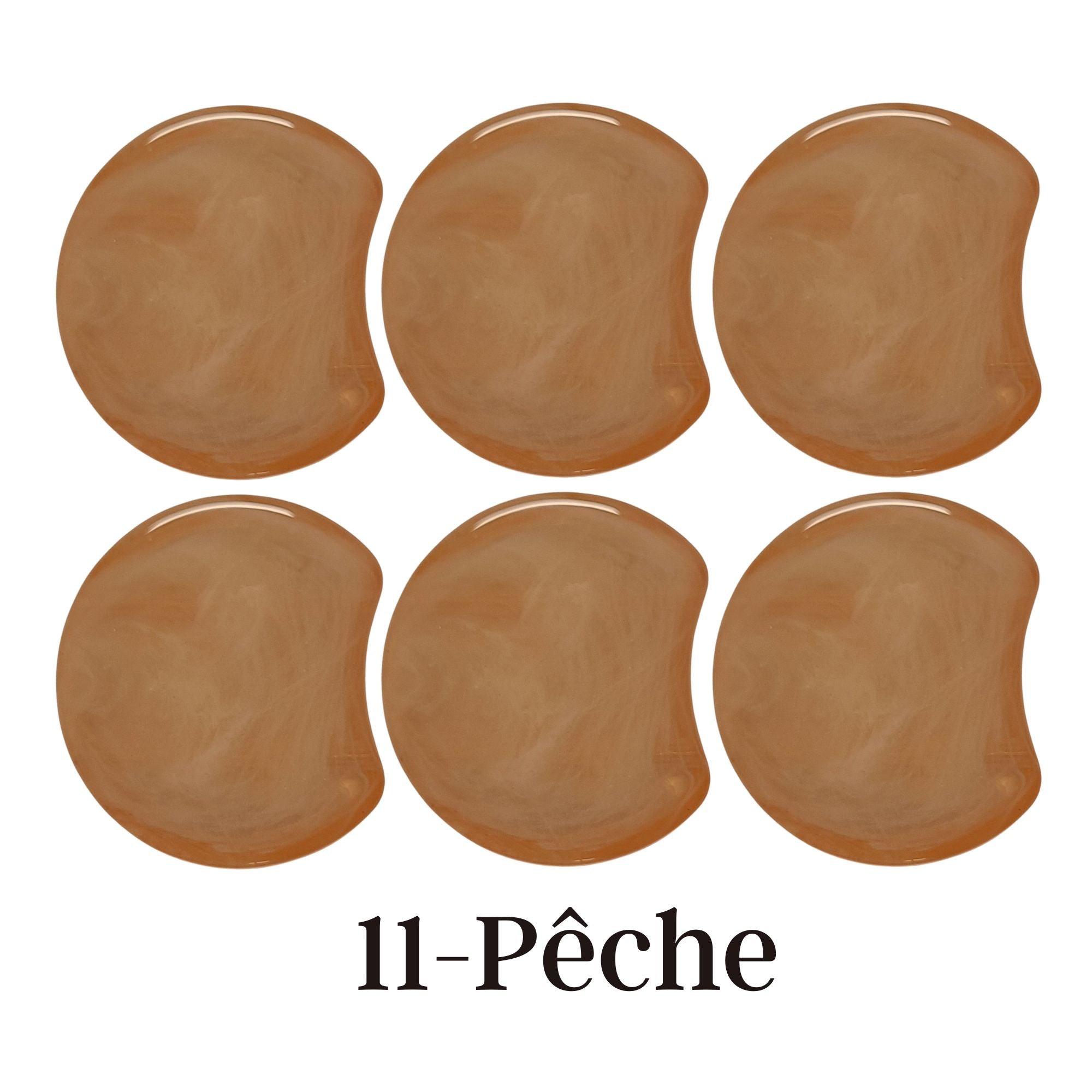 ARTSHOP Palets LUNE MOON 11 palet incurvé pêche marbré