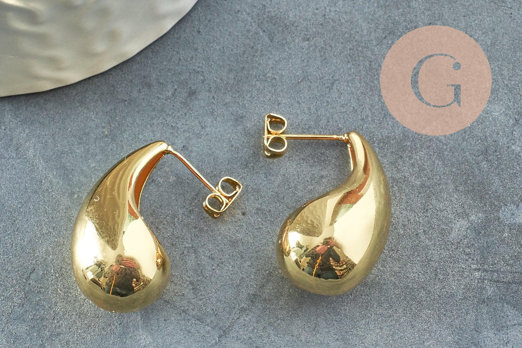 Gingerlily G9725 boucles doreilles goutte dore la paire 26,5 mm