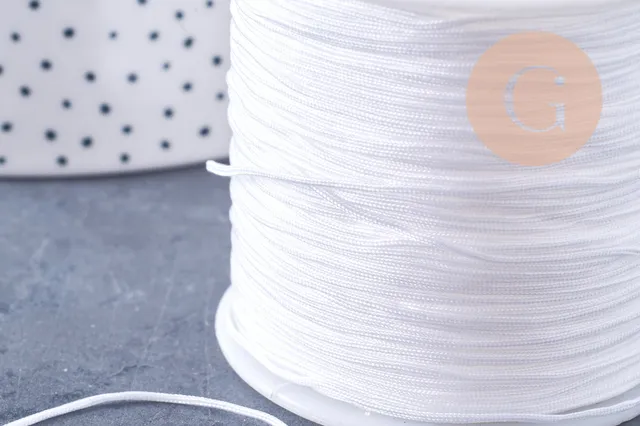 Gingerlily Perles cordon blanc polyester 0.8mm 1m G10671