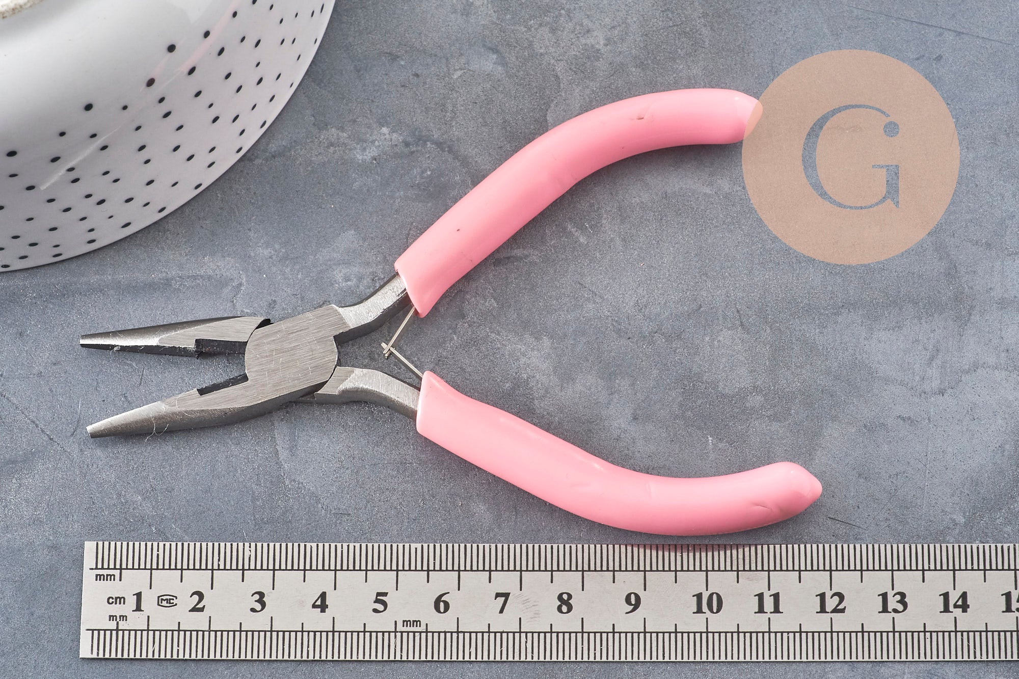 Gingerlily G11062 pince plate bec fin acier rose 11,5cm